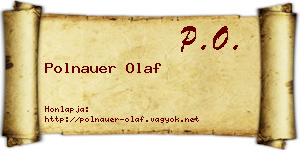 Polnauer Olaf névjegykártya